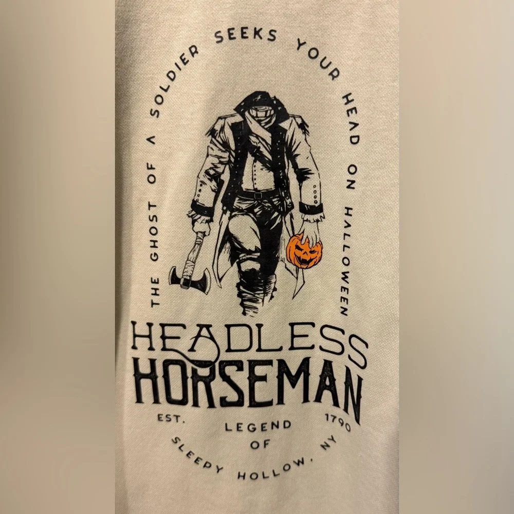 Headless Horseman Beige Sweatshirt - Picture 3 of 4